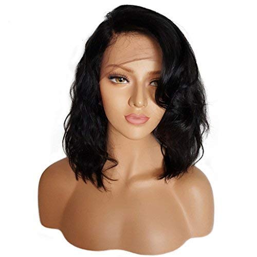 Product Cover BEEOS Human Hair Wigs 150% Density Wavy Short Bob Wig Pre-Plucked & Bleached Knots Brazilian Virgin Lace Front Glueless Wig for Black Women With Baby Hair 12 inch