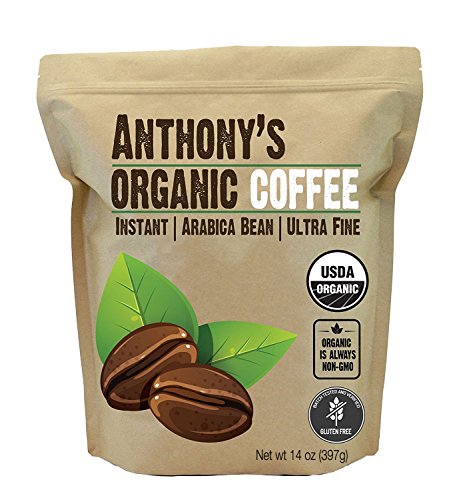 Product Cover Anthony's Organic Instant Coffee,14oz, Ultra Fine Microground, Gluten Free, Arabica, Non GMO
