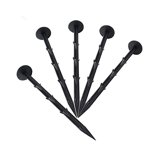 Product Cover KINGLAKE 30 Pcs 8 Inch Plastic Garden Stakes Anchors Plastic Landscape Anchoring Spikes for Keeping Garden Netting Down,Holding Down The Tarps and Landscape Fabric Lawn Edging,Tents,Weed Cover