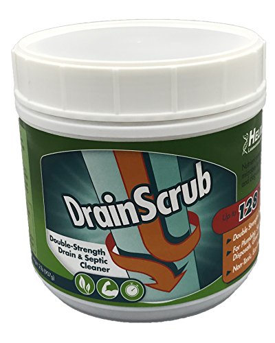 Product Cover DrainScrub Powder Enzyme Drain Cleaner and Septic Treatment Environmentally Friendly Bacteria Unclog and Deodorize Pipes (2 lbs)