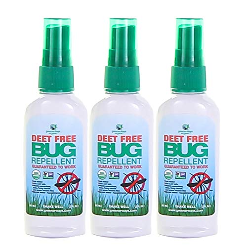 Product Cover Greenerways Organic Insect Repellent Travel Size, Premium, USDA Organic, DEET-Free, Natural, Mini Repellent Spray, Travel Size Repellent, Mosquito-Repellant, Bug Spray 3-Pack - (3) 2oz - MSRP 23.97