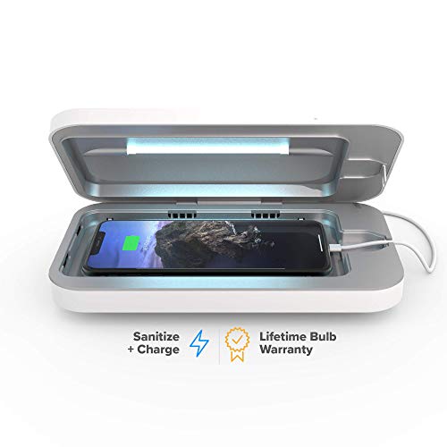 Product Cover PhoneSoap 3 UV Smartphone Sanitizer & Universal Charger | Patented & Clinically Proven UV Light Disinfector | (White)