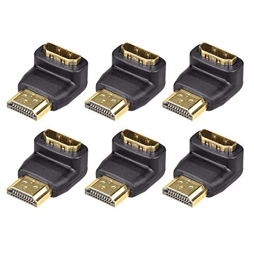 Product Cover VCE 6-PACK 3D&4K Supported HDMI 90 Degree Male to Female Right Angle Adapter