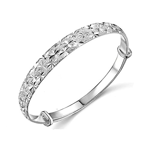 Product Cover Botrong Unique Design Fashion Jewelry Womens Charm Bangle Bracelet Gift (Silver)