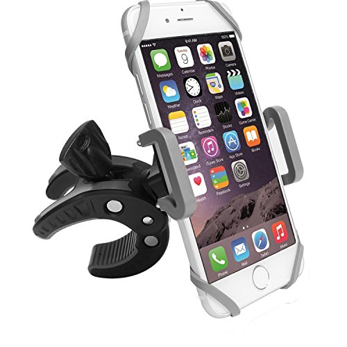 Product Cover Bike Phone Mount Motorcycle Bicycle Holder, 360 Degree Rotatable Cell Phone Mount, Universal ATV, Bicycle Handlebar Holder for iPhone X 8/7/7Plus/6s/6Plus/5S, Android Smartphones