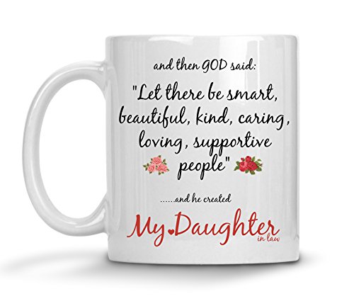 Product Cover My Daughter in Law Gifts from Mother in Law - and Then God Said Coffee Tea Mug - Birthday Wedding Day Cup from Father