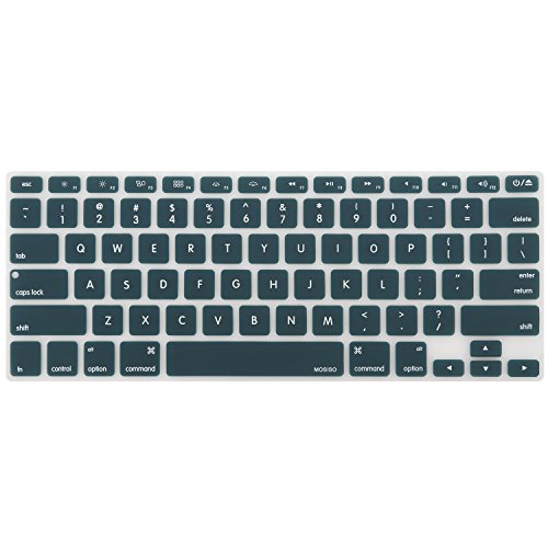 Product Cover MOSISO Silicone Keyboard Cover Compatible with MacBook Pro 13/15 Inch (with/Without Retina Display, 2015 or Older Version),Older MacBook Air 13 Inch (A1466 / A1369, Release 2010-2017), Deep Teal