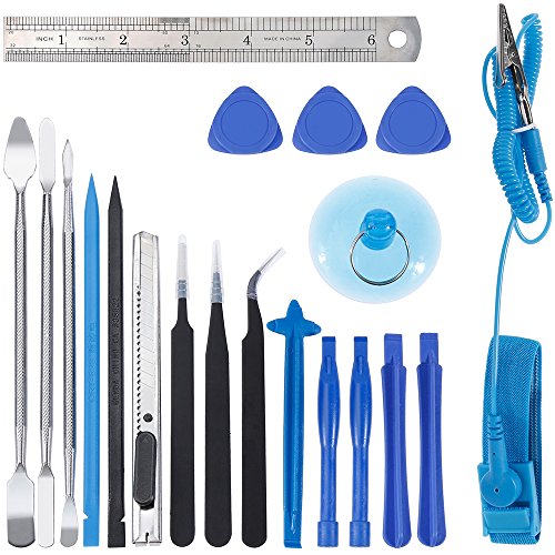 Product Cover Zacro 21 in 1 Opening Pry Tool Kit with Spudgers and Anti-Static Wrist Strap，Professional Repair Tool Kits for Mobile Phone
