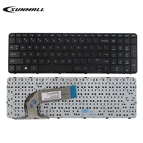 Product Cover SUNMALL Keyboard Replacement with Frame for HP Pavilion 17-E 17-E000 17-e100 Serries Laptop Black US Layout