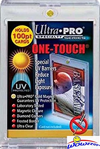 Product Cover (5) Ultra Pro One Touch Magnetic Card Holders # 81911UV (Fits up to 100pt Card). Holds Standard Size Baseball, Football, Basketball, Sports Cards, Gaming & Trading Cards Collecting Supplies! WOWZZER!