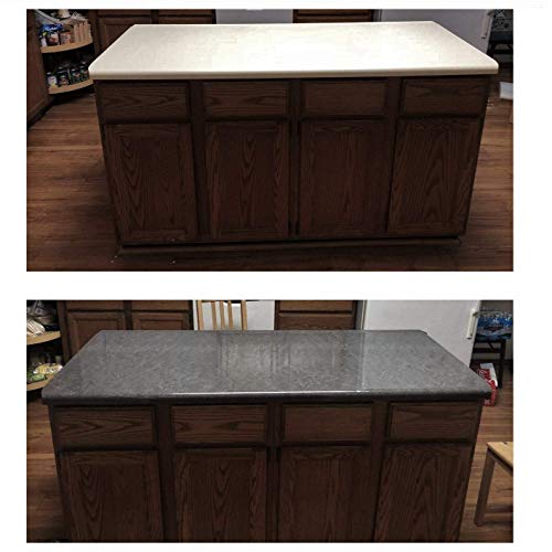 Product Cover EZ FAUX DECOR Marble Self Adhesive Gray Soapstone Matte Finish Roll Kitchen Countertop Cabinet Furniture Instant Update. Easy to Remove Thick Waterproof Vinyl Laminate Film Why Paint? 36