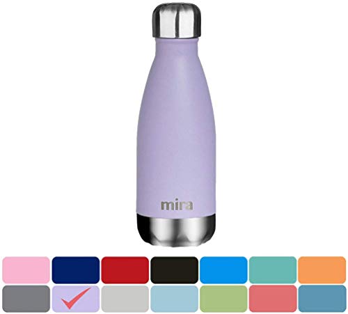 Product Cover Lavender Violet : MIRA 17 Oz Stainless Steel Vacuum Insulated Water Bottle | Leak-proof Double Walled Cola Shape Bottle | Keeps Drinks Cold for 24 hours & Hot for 12 hours | 17 Oz (500 ml)
