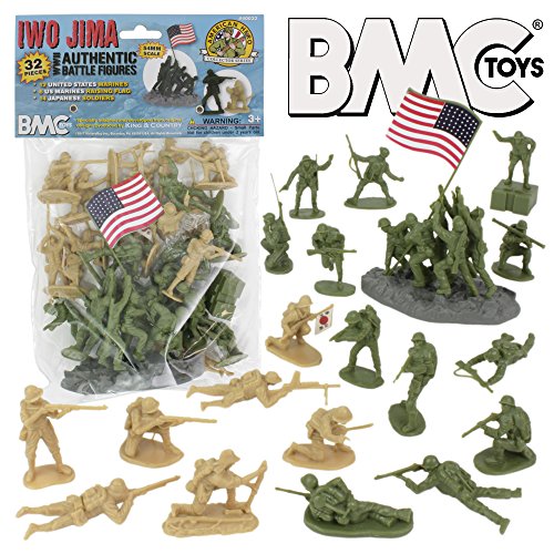 Product Cover BMC WW2 Iwo Jima Plastic Army Men - 32 American and Japanese Soldier Figures