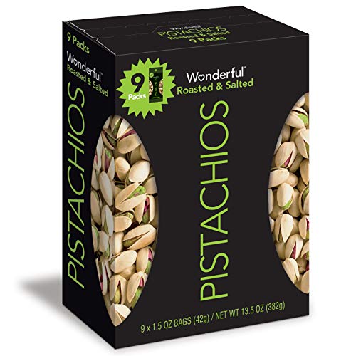 Product Cover Wonderful Pistachios, Roasted and Salted, 1.5 Ounce Bags (Pack of 9