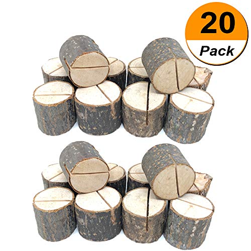 Product Cover 20pcs Wood Table Numbers Holder Wood Place Card Holder Party Wedding Table Name Card Holder Memo Note Card