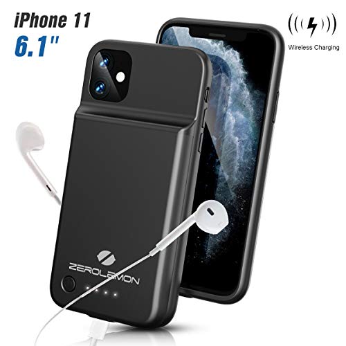 Product Cover ZEROLEMON iPhone 11 Battery Case, Wireless Charge + Headphone Support 4500mAh SlimJuicer Portable Protective Case, Compatible with iPhone 11 6.1