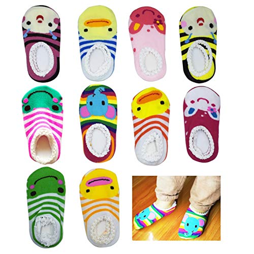 Product Cover CXP Good Goods 10 pairs Anti Slip Skid Ankle Cotton Baby Walker Girls Toddler Cute Stripes Socks for 6 - 18 Months Baby