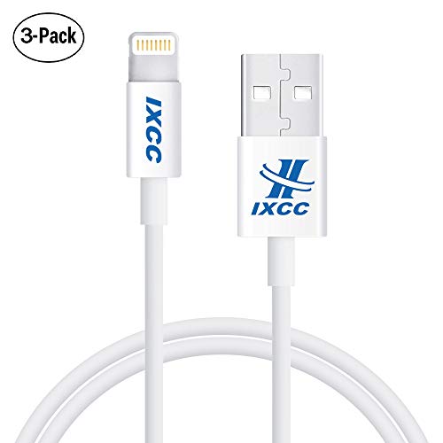 Product Cover [3Pack 3ft] Lightning Cable, iPhone Charger, for iPhone X, 8, 8 Plus, 7, 7 Plus, 6s, 6s Plus, 6, 6 Plus, SE 5s 5c 5, iPad Air 2 Pro, iPad Mini 2 3 4, iPad 4th Gen [Apple MFi Certified](White)