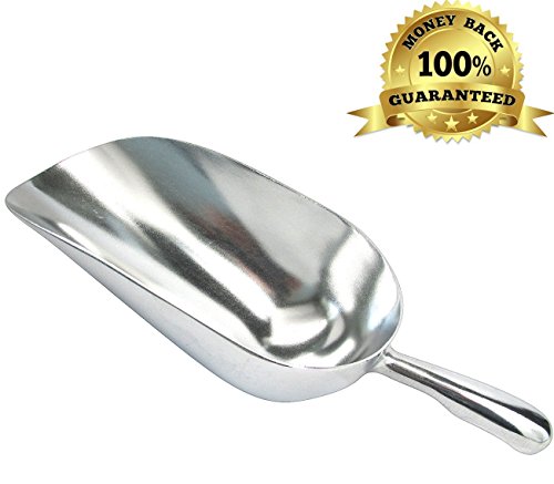 Product Cover BarConic Products 38 oz. Ice Scoop - Commercial Grade Aluminum Cast. Ideal for Kitchen, Bars, Coffee Grains, Sugar, Salt, Spices, Dry Goods. Premium Quality Equipment.