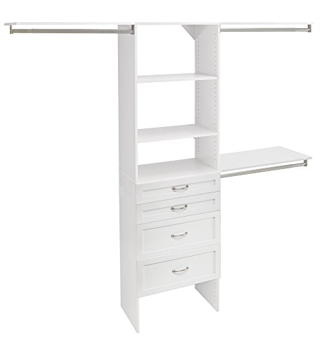 Product Cover ClosetMaid SuiteSymphony Closet Organizer with Shelves and 4 Drawers, 25-Inch-Pure White