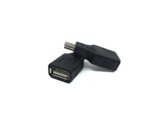 Product Cover LUTIONS USB 2.0 Type A to Mini USB 5-Pin Type B Female/Male Adapter - 2 Pack, Black