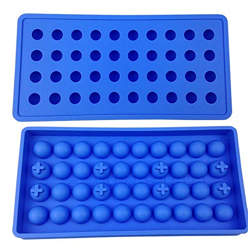 Product Cover Mydio 40 Tray Mini Ice Ball Molds DIY Molds Tool for Candy pudding jelly milk juice Chocolate mold or Cocktails & whiskey particles,Pale Blue