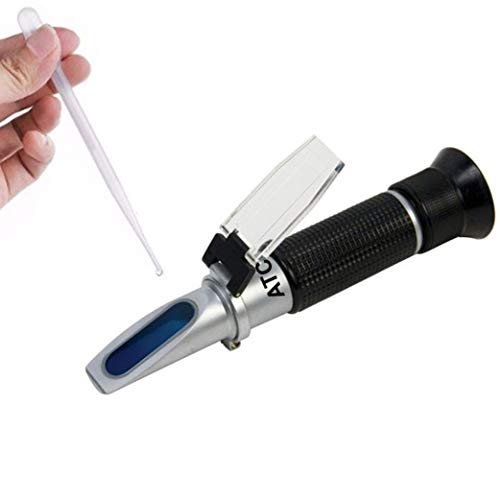 Product Cover SunGrow Aquarium Refractometer, 7.6 Inches, Measure Salinity of Water, Remarkable Accuracy, Includes Calibration Tool, Ensures Overall Health of Plant and Marine Life, Easy and Clear Reading