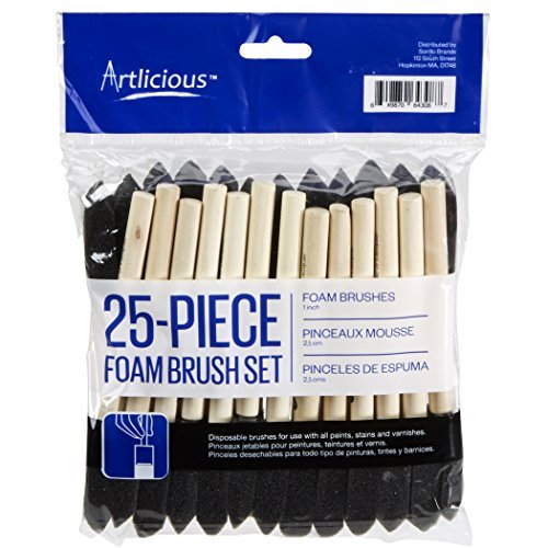 Product Cover Artlicious - Foam Paint Brush Value Pack (One inch - 25 Pack)