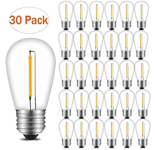 Product Cover INNOCCY Edison LED S14 Light Bulbs 1W 140 Lumen 2700K Soft-warm Vintage Style Waterproof Bulb Perfect for Outdoor String Lights 30 Pack