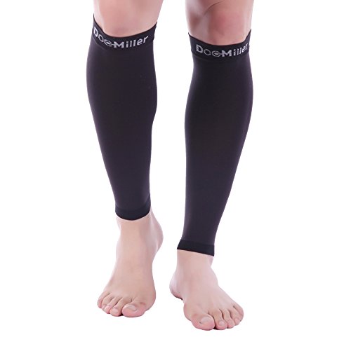 Product Cover Doc Miller Calf Compression Sleeve - 1 Pair 15-20 mmHg Firm Calf Support