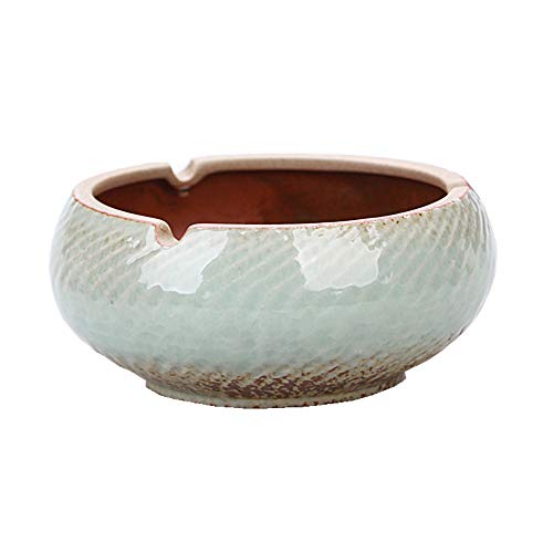 Product Cover Zaoniy Ceramic Ashtray, Cigarette Ashtray for Indoor or Outdoor Use, Ash Holder for Smokers, Desktop Smoking Ash Tray for Home Office Decoration(A)