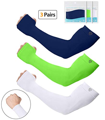 Product Cover SHINYMOD Arm Sleeves，Men Women Warmer Gloves Compression UV Protective UPF 50 Sports Running Golfing Cycling Working Out Basketball Football Tatoo Arm Covers