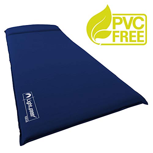 Product Cover Lightspeed Outdoors XL Super Plush FlexForm Self-Inflating Sleep and Camp Pad, Dark Blue