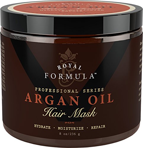 Product Cover Argan Oil Hair Mask, 100% ORGANIC Argan & Almond Oils - Deep Conditioner, Hydrating Hair Treatment Therapy, Repair Dry Damaged, Color Treated & Bleached Hair - Hydrates & Stimulates Hair Growth, 8 Oz