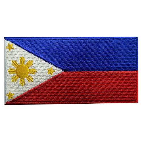 Product Cover Philippines Flag Embroidered Patch Filipino Iron On Sew On National Emblem