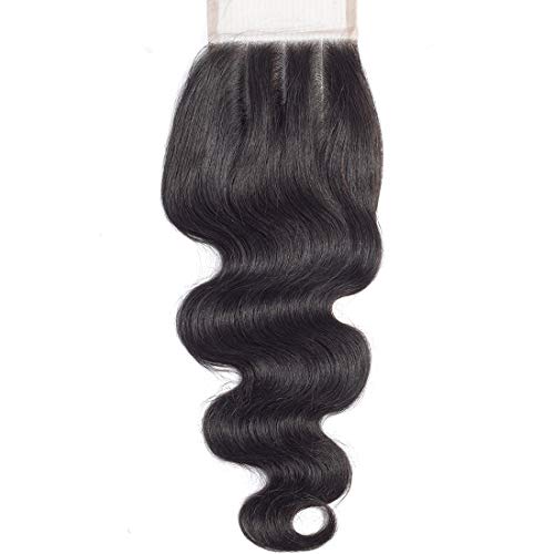 Product Cover Cranberry Hair Closure Brazilian Lace Closure Body Wave Human Hair Closure Unprocessed Virgin Hair 130% Density Lace Closure Natural Black Color Hair Soft and Silky