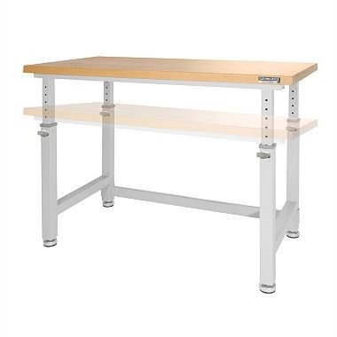 Product Cover Seville Classics UHD20288B UltraHD Adjustable Height Heavy-Duty Wood Top Workbench Table, 48
