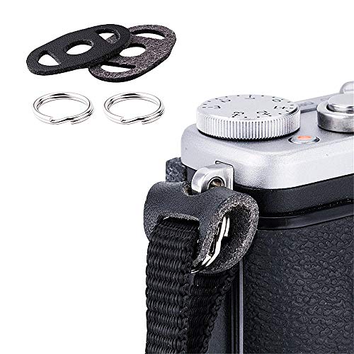Product Cover JJC Camera Strap Eyelet Split Adapter O Ring & Leather Protector Piece for Fujifilm X-T30 X-T3 X100F X100T X-Pro2 X-T2 X-T1 X-T20 X-T10 Sony A9 A7III A7RIII A7R A7S A7 A6500 A6400 A6300 A6000 RX100