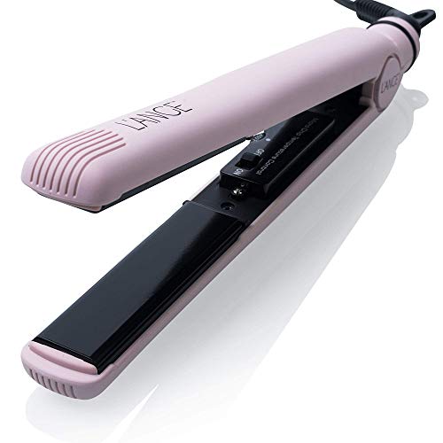 Product Cover L'ange Hair Aplatir Blush Tourmaline Ceramic Flat Iron, Dual Voltage Temperature Control Infused Ion Hair Straightener for Hair, 1