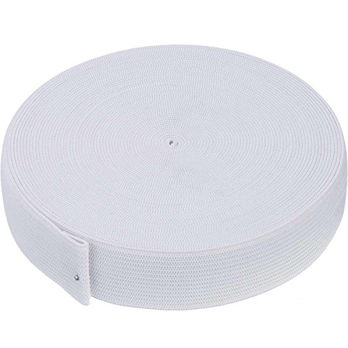 Product Cover White Knit Elastic Spool (1 Inch x 11 Yard)