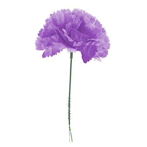 Product Cover Royal Imports 100 Lavender Silk Carnations, Artificial Fake Flower for Bouquets, Weddings, Cemetery, Crafts & Wreaths, 5