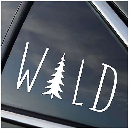 Product Cover Wild Hiking Camping Adventure Vinyl Car Window Decal Sticker White