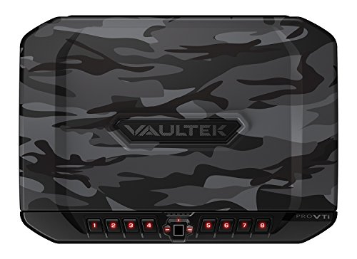 Product Cover Vaultek VTi Full-Size Biometric Handgun Bluetooth Smart Safe Multiple Pistol Safe with Auto-Open Lid and Rechargeable Battery (Camo)