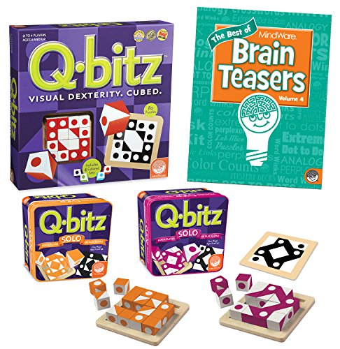 Product Cover MindWare Q-bitz Collection: Set of 3 with Bonus Brainteaser Book