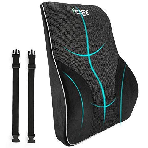 Product Cover Lumbar Support Pillow/Back Cushion, Memory Foam Orthopedic Backrest for Car Seat, Office/Computer Chair and Wheelchair,Breathable & Ergonomic Design for Back Pain Relief