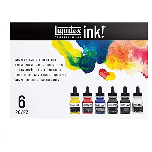 Product Cover Liquitex Professional Acrylic Ink! Essential Set, Multiple Colors, Set of 6 (3699314)