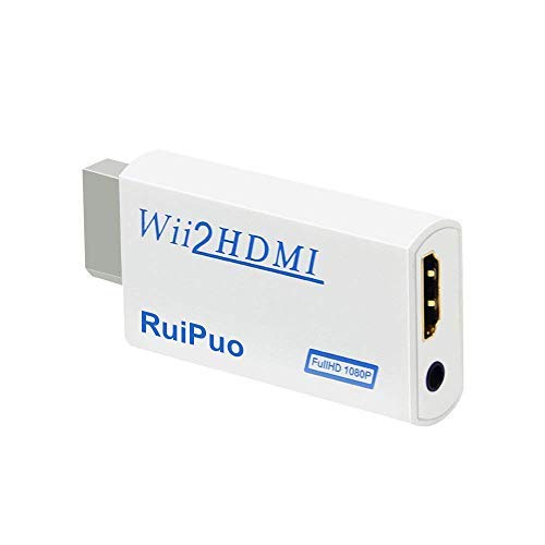 Product Cover Wii to HDMI Converter Output Video Audio Adapter, with 3.5mm Audio Video Output Supports All Wii Display Modes, Best Compatibility and Stability for Nintendo