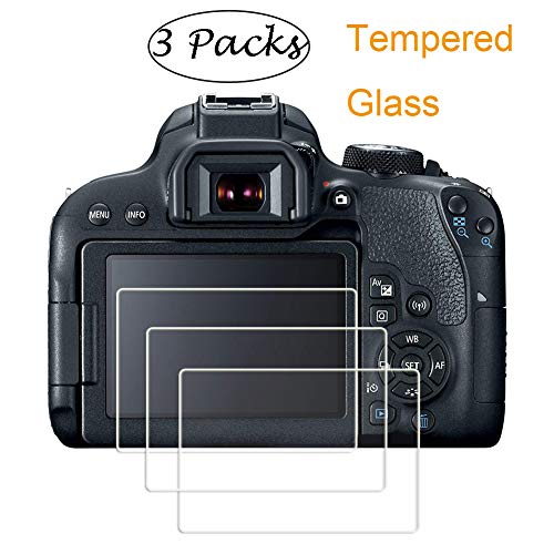 Product Cover PCTC Screen Protector Compatible for Camera Canon EOS 800D Reble T7i Optical Tempered Glass Film[3 Pack]