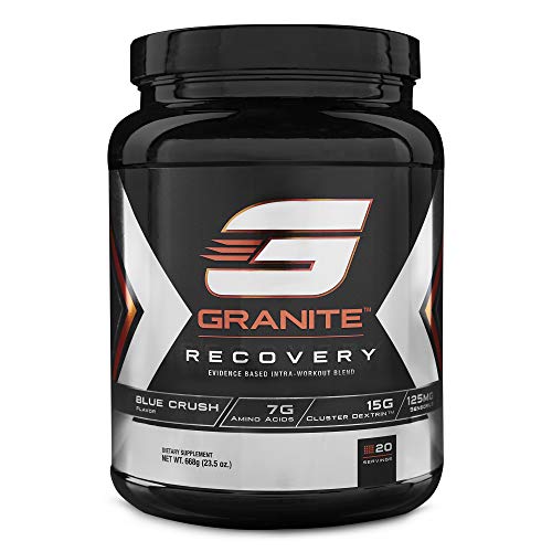 Product Cover Intra-Workout Powder by Granite Supplements | 20 Servings of Recovery Blue Crush to Maximize Muscle Growth and Speed Up Recovery | Includes Amino Acids, Cluster Dextrin, and Sensoril Ashwagandha