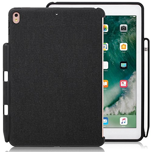 Product Cover KHOMO - iPad Pro 10.5 Inch & iPad Air 3 2019 Charcoal Gray Color Case With Pen Holder - Companion Cover - Perfect match for Apple Smart keyboard and Cover
